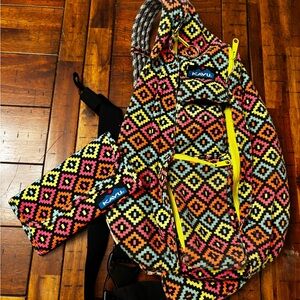 KAVU Patterned Sling Bag and Wallet